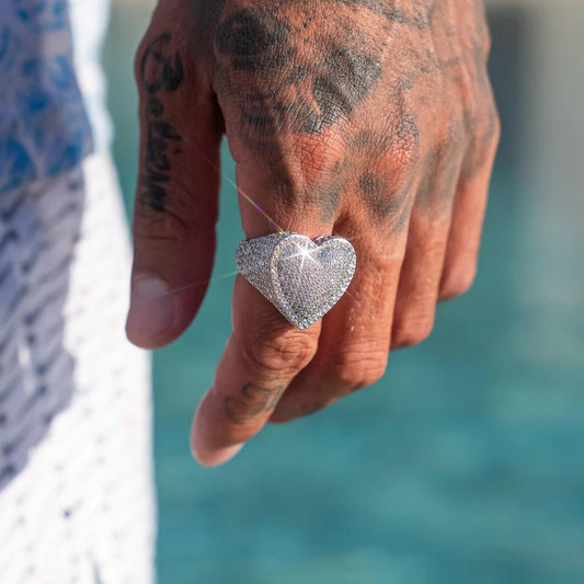 Moissanite Heart Ring - 925 Silver - D Colour - VVS1