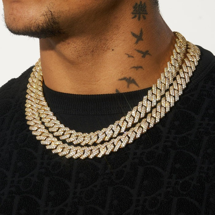 Classy jewels 14mm Monaco Chain - Gold
