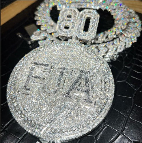 Cust Iced Out Hip Hop Pendant | Chunky Moissanite pendant | 925 Silver / 10K Gold | Custom Handmade Moissanite Jewelry