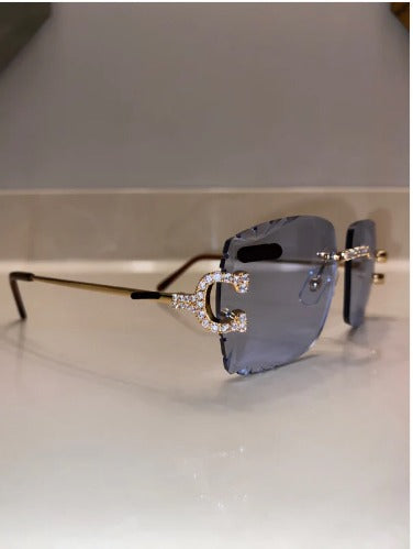 Iced out C wire glasses