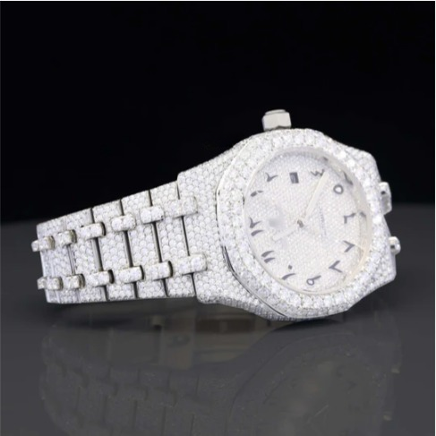 Unique Iced Out Moissanite Diamond Fully Automatic Watch For Men