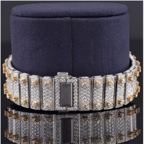 Automatic Roman Number Automatic Movement Moissanite Watch