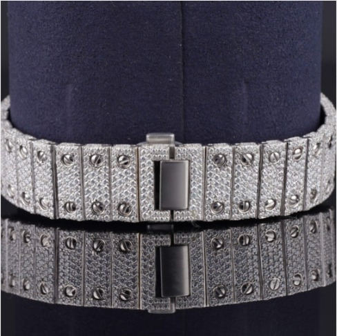 Moissanite Watch Iced Out Automatic Arabic Style Watch