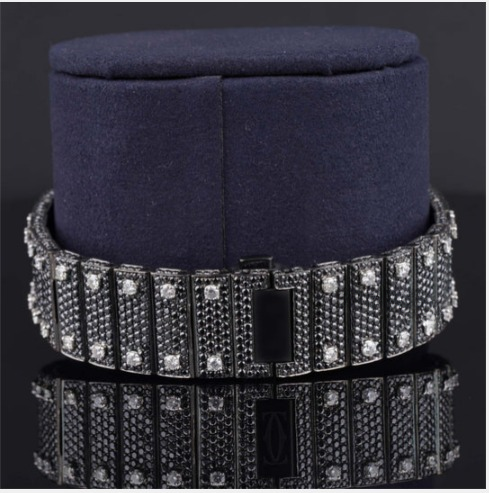 Optimus Moissanite Black Diamond Iced Out Automatic Watch