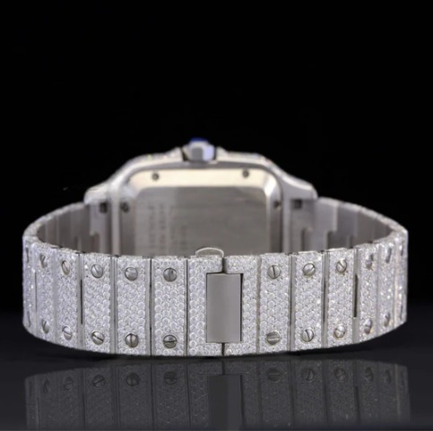 Moissanite Watch Roman Number Fully Body Diamond Automatic Watch For Men