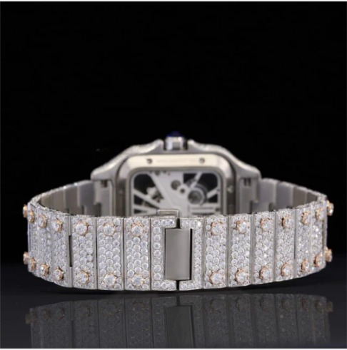 Iced Out Moissanite Watch Hip Hop Automatic Watch For Men