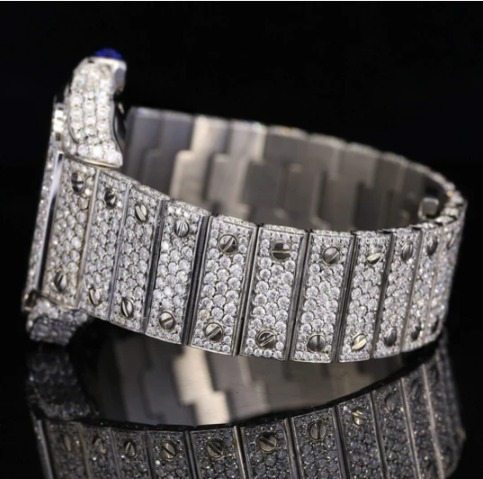 Awesome White Gold Color Moissanite watch Iced Out Watch For Men