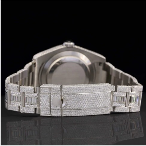 Superior Iced Out Moissanite Watch With Japan Automatic Moissanite Watch