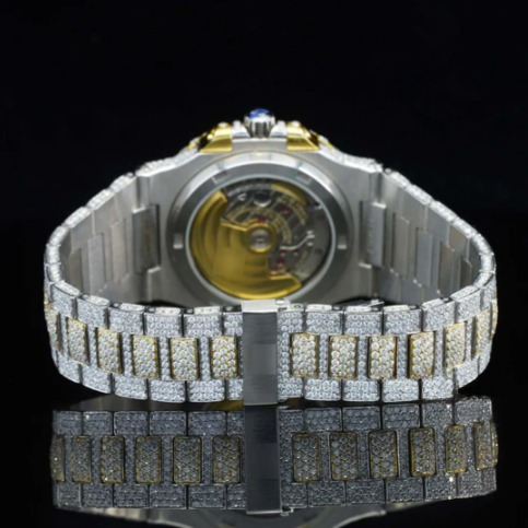 Elegant Moissanite Diamond Iced Out And Automatic Wrist Watch