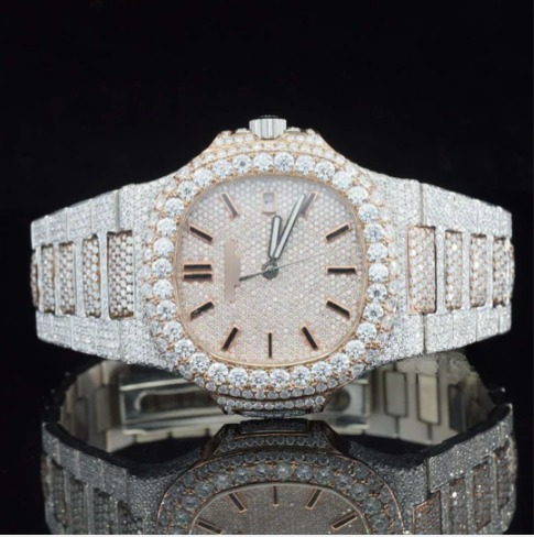 Stylish Full Body Moissanite Diamond Iced Out Automatic Watch
