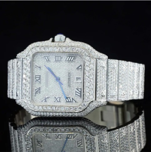 Fully Diamond Iced Out Moissanite Watch For Men