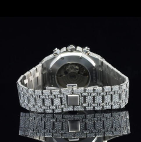Fabulous Iced Out Automatic Moissanite Diamond Wrist Watch For Men