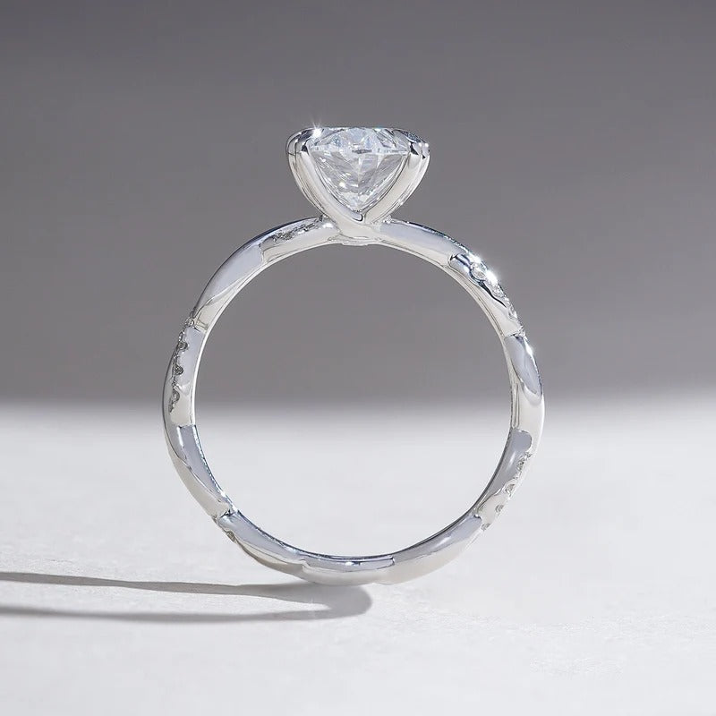 Classy Jewels 2 Ct Twisted Love Oval Solitaire Ring