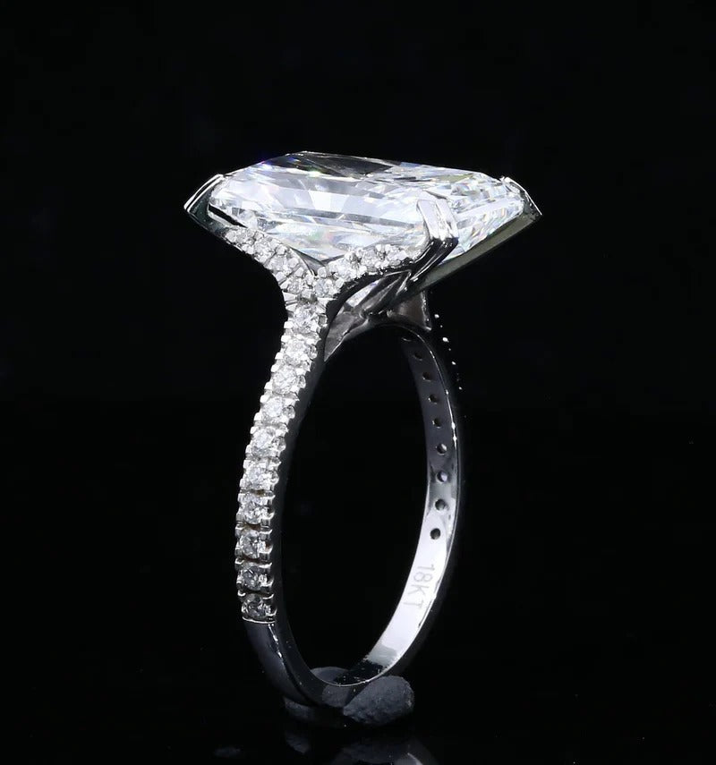 Classy Jewels Radiant 6 Carat Big Rock Solitaire Ring