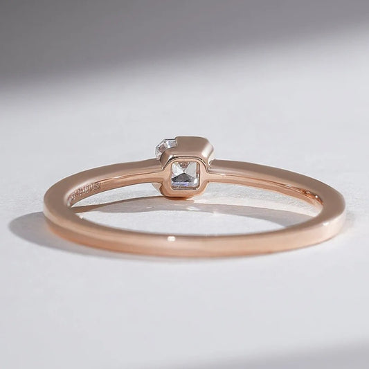 Classy Jewels 0.3 Ct Aria in Asscher Solitaire Promise Ring