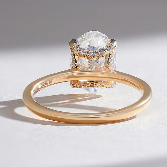 Classy Jewels Hidden Harmony 2 Ct Oval Solitaire Ring