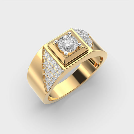 Classy Jewels Sync Point Diamond Ring For Men