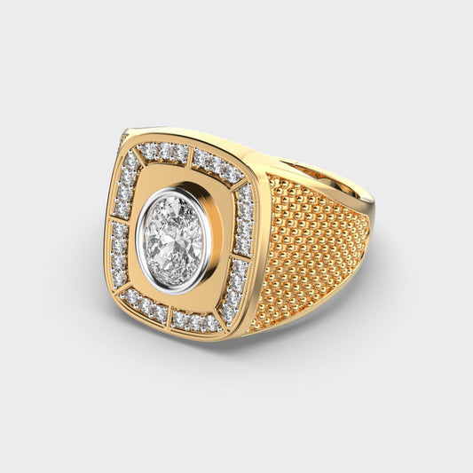 Classy Jewels Heritage Crest Diamond Ring For Men