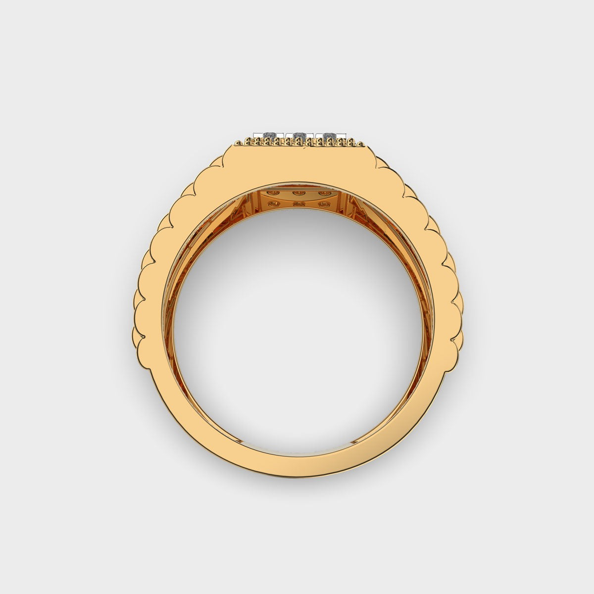 Classy Jewels Edgy Diamond Illusion Diamond Band Ring