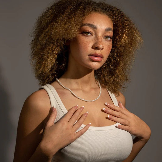 classy jewels 5mm Pearl Necklace - 925 silver