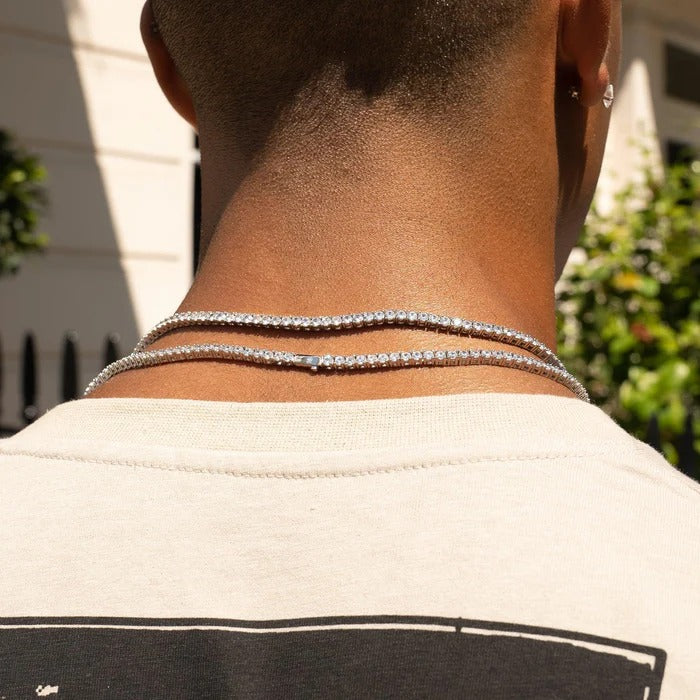 CLASSY JEWELS 3mm IGI Diamond Tennis Chain - 15.3ctw - VVS1 - White Gold