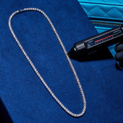 CLASSY JEWELS 3mm IGI Diamond Tennis Chain - 15.3ctw - VVS1 - White Gold