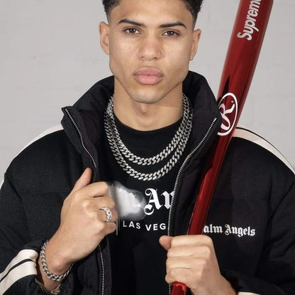 CLASSY JEWELS 13mm Cuban Chain + Bracelet - White Gold