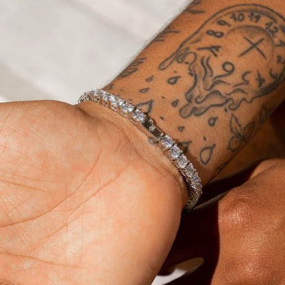 CLASSY JEWELS 5mm Tennis Bracelet - White Gold