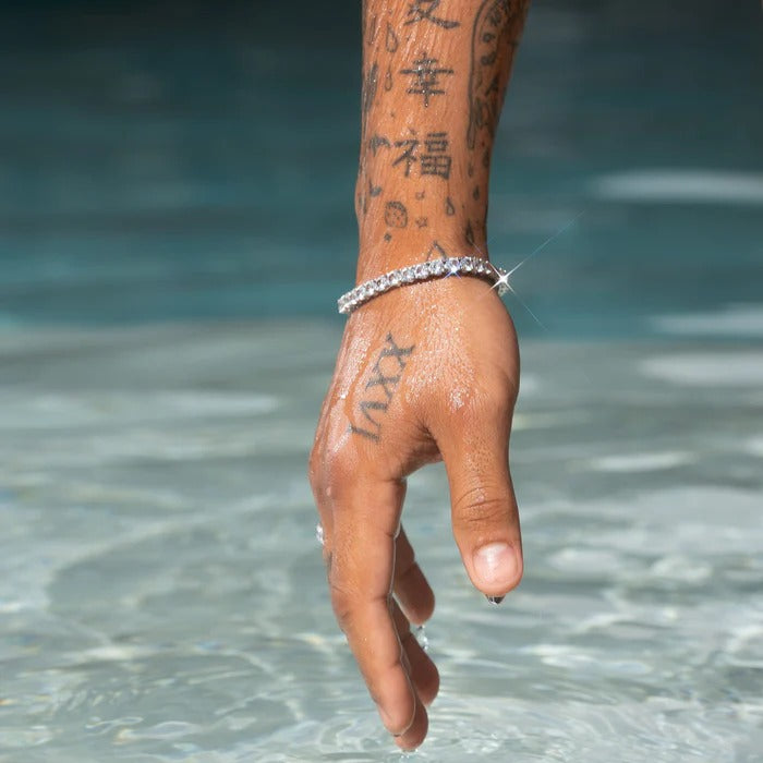 CLASSY JEWELS 5mm Tennis Bracelet - White Gold