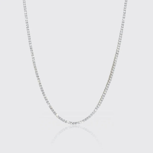 Classy Jewels  3mm Moissanite Tennis Chain - 925 Silver - D Colour - VVS1