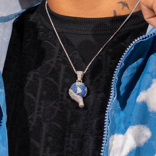 Classy Jewels World In Your Hands Moissanite Pendant - 925 Silver - D Colour - VVS1