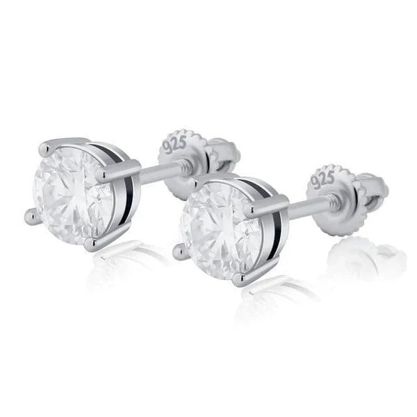 Classy Jewels Moissanite Stud Earrings - 925 Silver