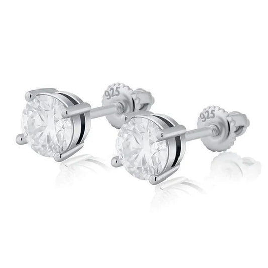 Classy Jewels Moissanite Stud Earrings - 925 Silver
