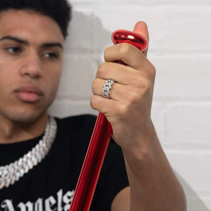 CLASSY JEWELS Cuban Moissanite Ring - 925 Silver - D Colour - VVS1