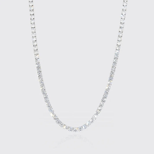 5mm Moissanite Tennis Chain - 925 Silver - D Colour - VVS1