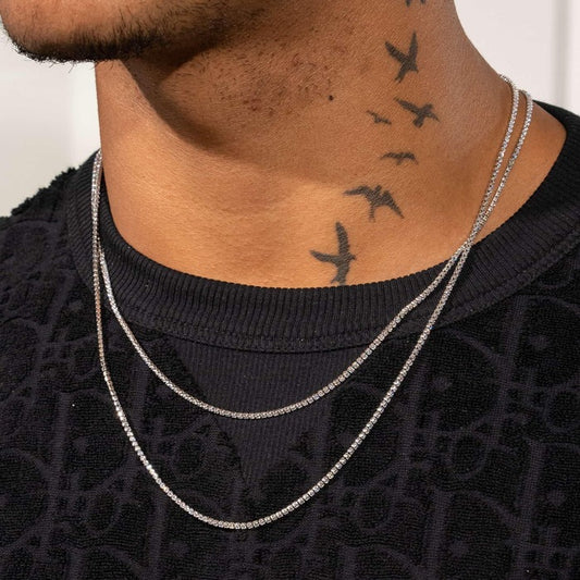 Moissanite Micro Tennis Chain - 925 Silver - D Colour - VVS1