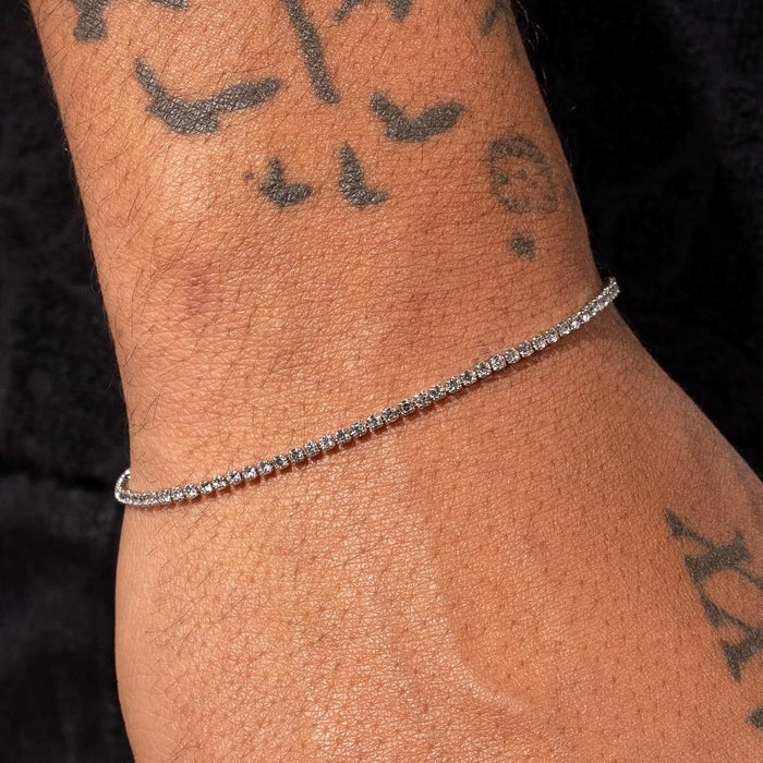 Moissanite Micro Tennis Bracelet - 925 Silver - D Colour - VVS1
