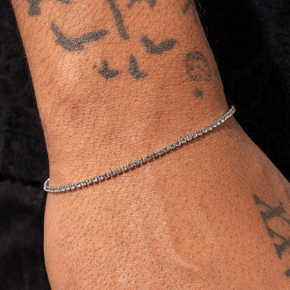 Moissanite Micro Tennis Bracelet - 925 Silver - D Colour - VVS1