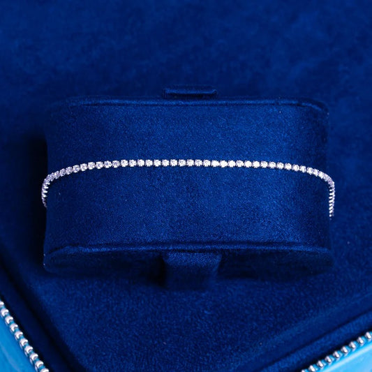 Moissanite Micro Tennis Bracelet - 925 Silver - D Colour - VVS1