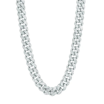 Classy jewels 13mm Cuban Chain - White Gold