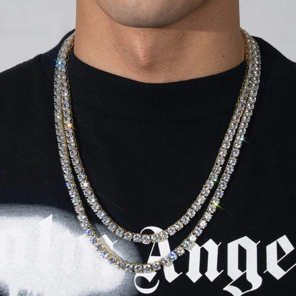 3mm Moissanite Tennis Chain - 18k Vermeil - D Colour - VVS1