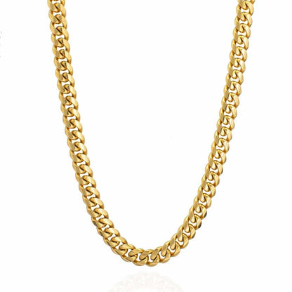 Classy jewels 10mm Cuban Iced Clasp Chain - Gold