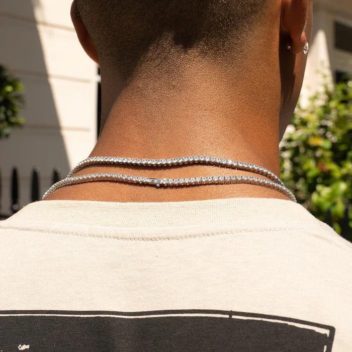 Classy jewels 3mm Tennis Chain - White Gold