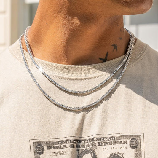 Classy jewels 3mm Tennis Chain - White Gold