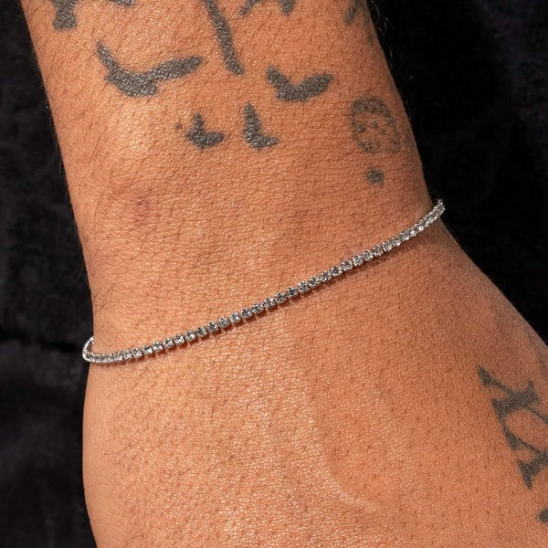 Moissanite Micro Tennis Bracelet - 925 Silver - D Colour - VVS1