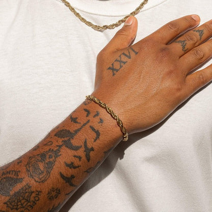 6mm Rope Bracelet - Gold