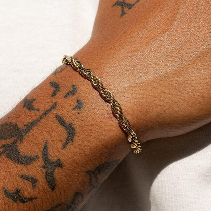 6mm Rope Bracelet - Gold