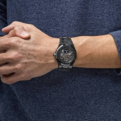 Audemars Piguet Perpetual Calendar Open Worked Full Black Automatic Mens Watch