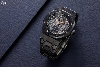 Audemars Piguet Perpetual Calendar Open Worked Full Black Automatic Mens Watch