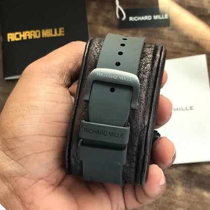 Richard Mille RM 057 Tourbillon Full Black Skeleton Dial Automatic Mens Watch